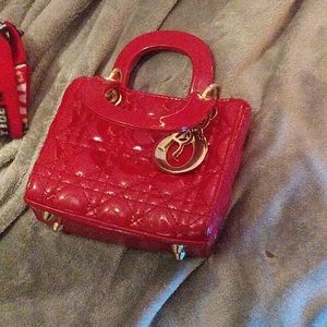 Authentic Dior cherry clutch